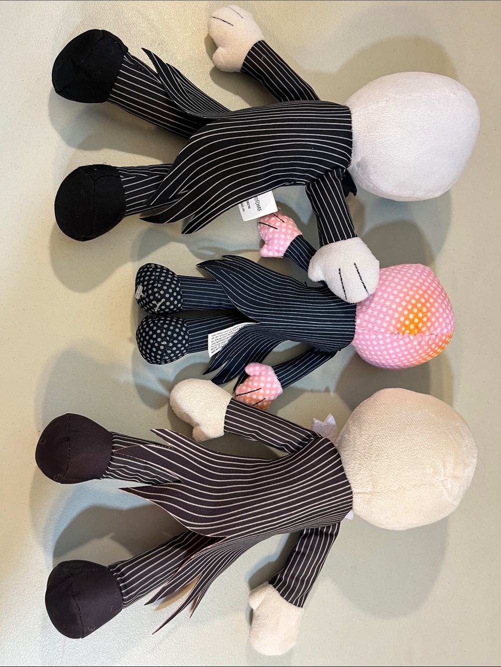 Disney Jack Skellington Plush Trio in Black, Orange, Pink - Picture 2 of 3